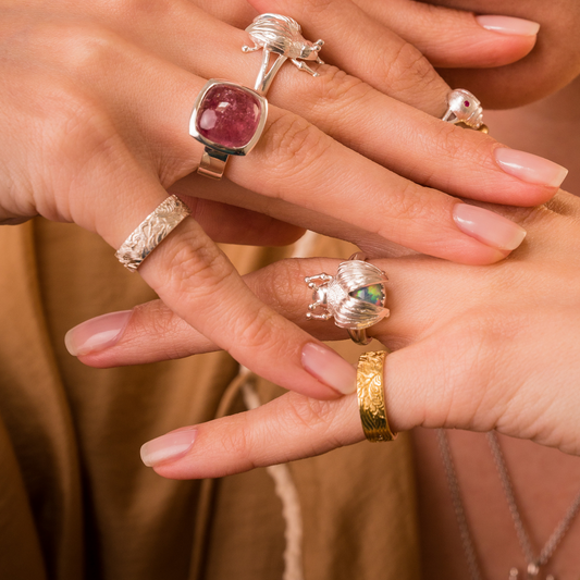 Beetle Opal Ring