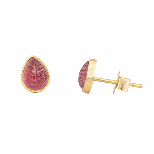 Leaf Turmalin Stud 18kt. Gold
