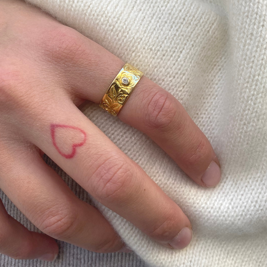 Soni Diamant Band Ring 22kt Gold