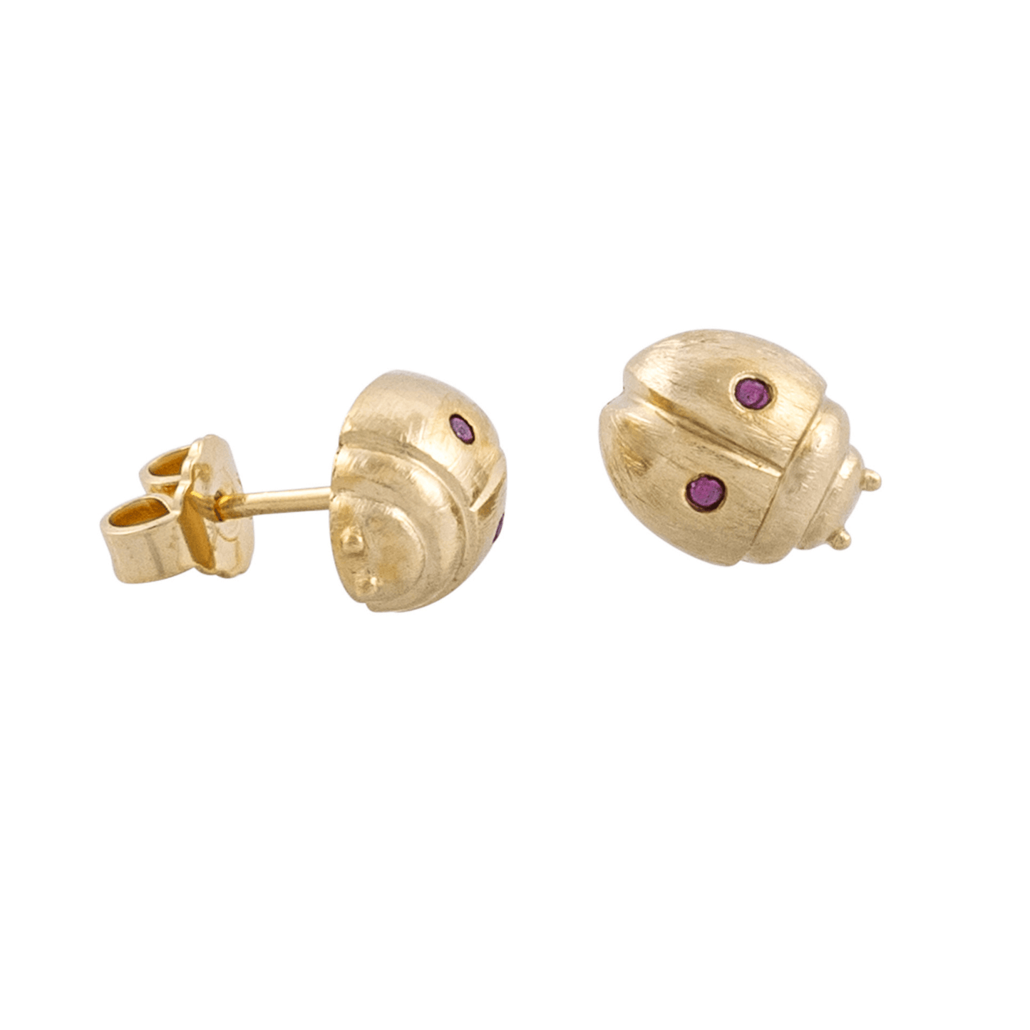 Beetle Ruby Ohrstecker