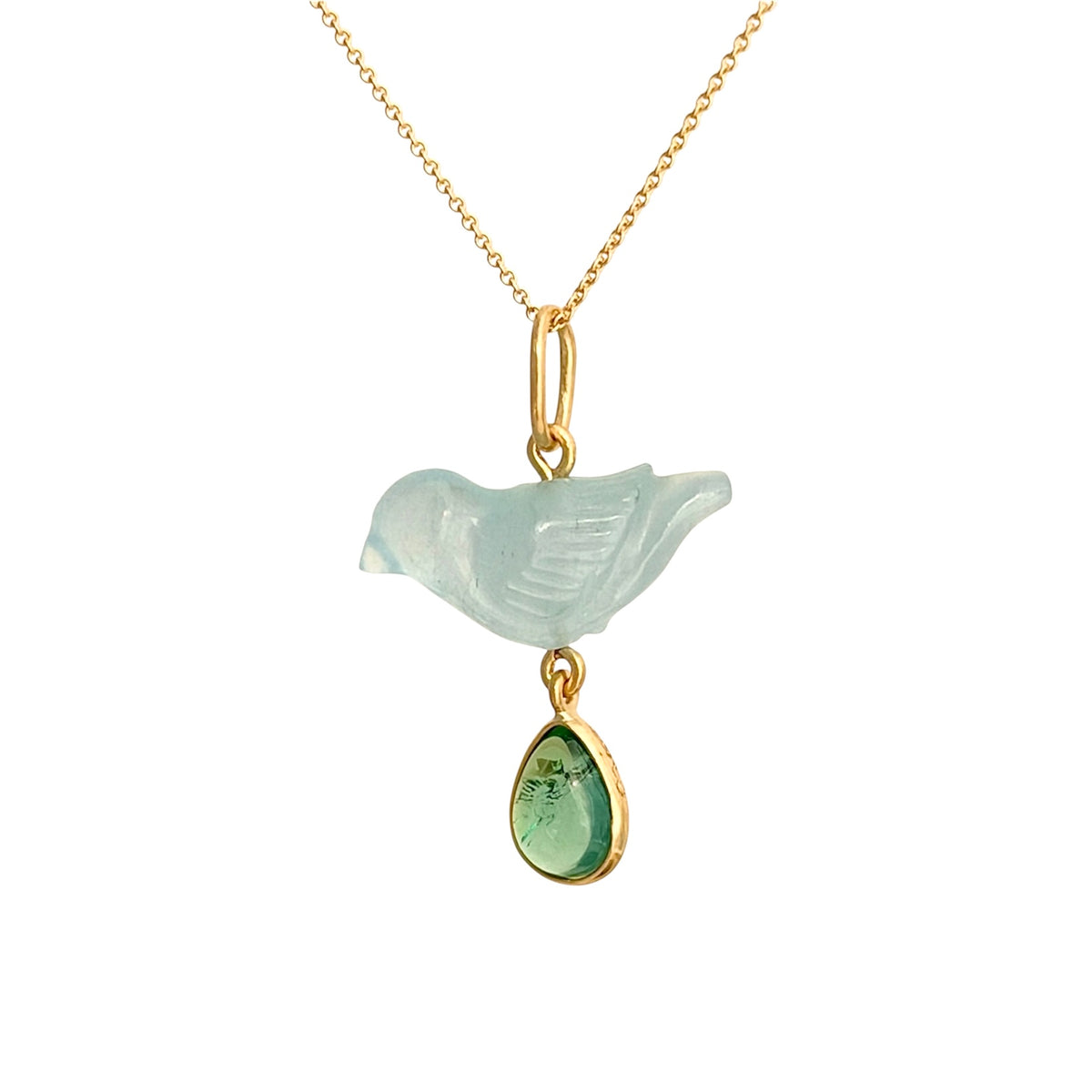 Vögelchen Anhänger 18 kt Gold (2)