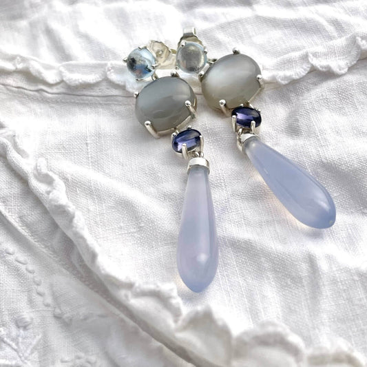 Arbes Chalcedon Ohrringe