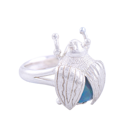 Beetle Opal Ring