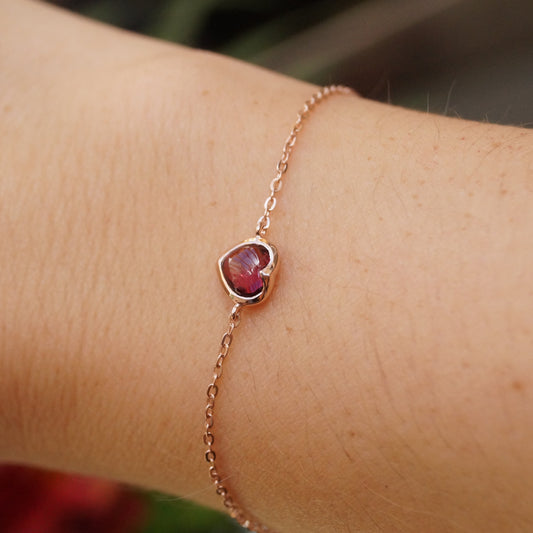 Dil Rhodolith Granat Armband | rosévergoldet