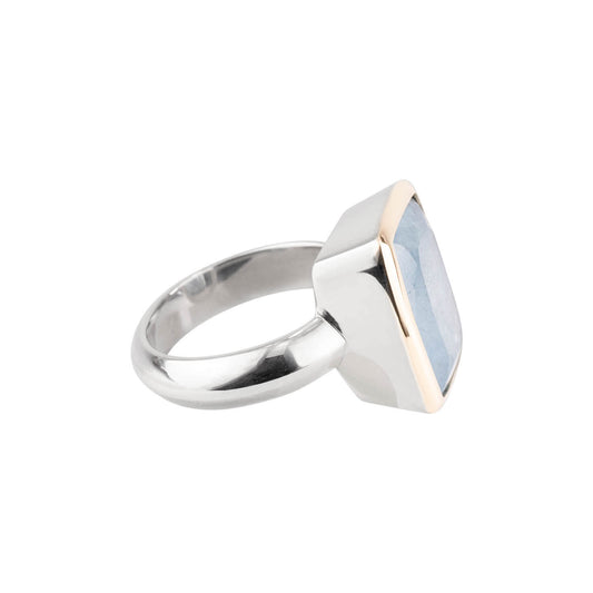 Unico Aquamarin Ring 3 I Bicolor