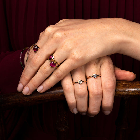 Heart Rubellit Ring I 18kt Gold