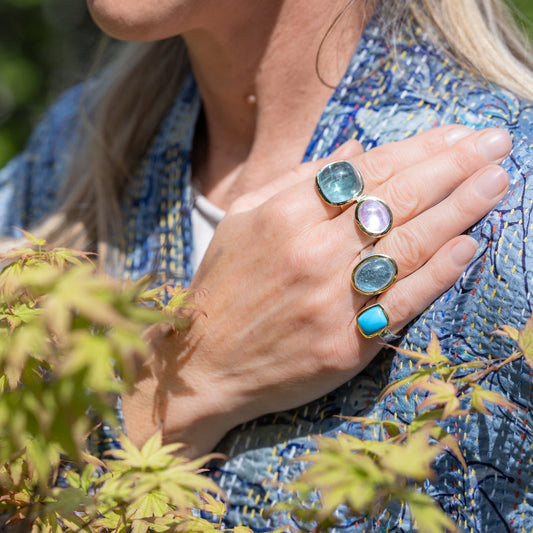 Unico Aquamarin Bicolor Ring