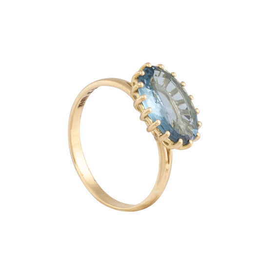 Daisy Santa Maria Aquamarin Ring 18kt. Gold