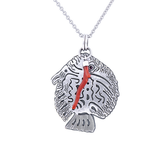 Diskus Korallen Anhänger