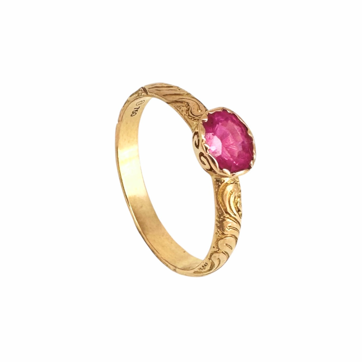 Ary pinker Rubin Ring 18kt