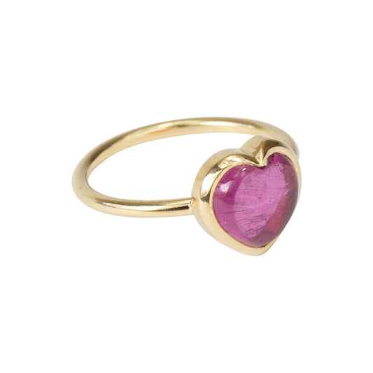 Heart Rubellit Ring I 18kt Gold