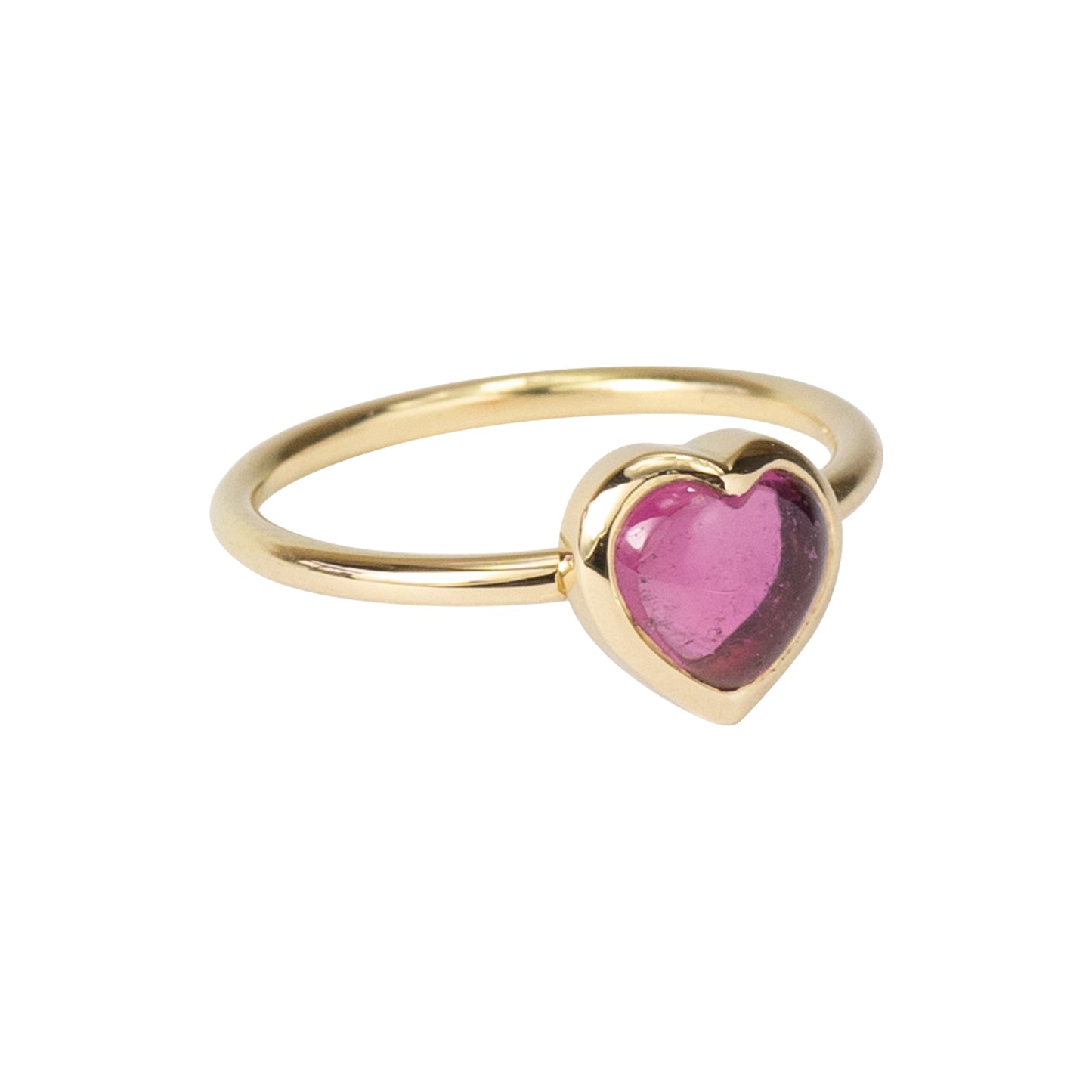 Heart Rubellit Ring S I 18kt Gold