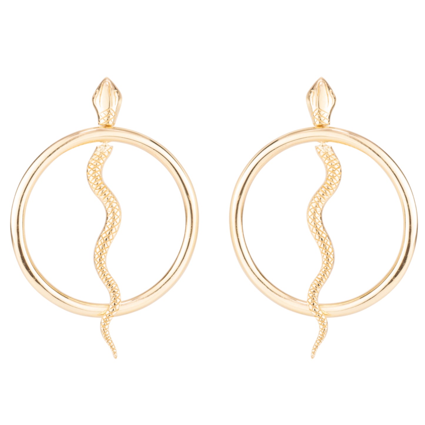 Snake Loop Silber Ohrringe