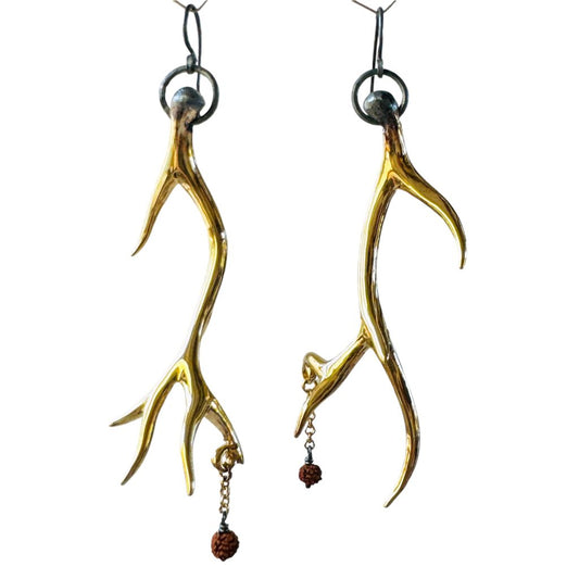 Fabel mit Rudraksha Samen | 925 Silber vergoldet