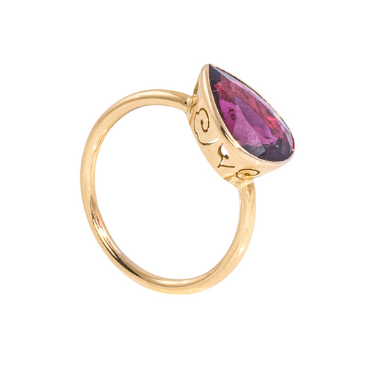 Jalli pinker Turmalin Ring 18kt (Tropfen) M
