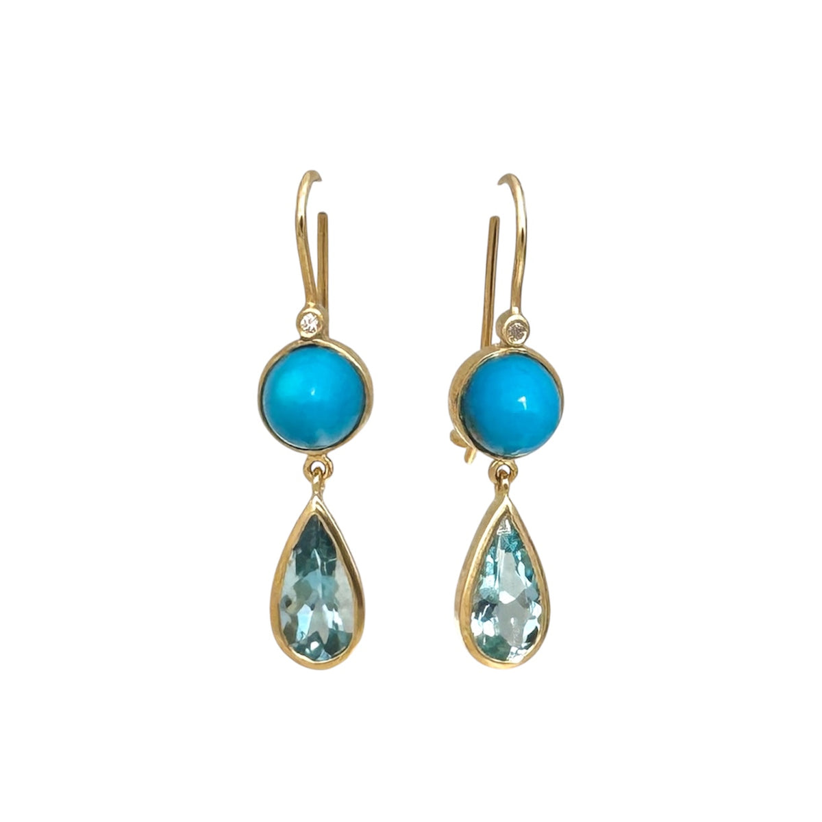 Rainbow Rider Sleeping Beauty Türkis & Aquamarin 18kt Gold