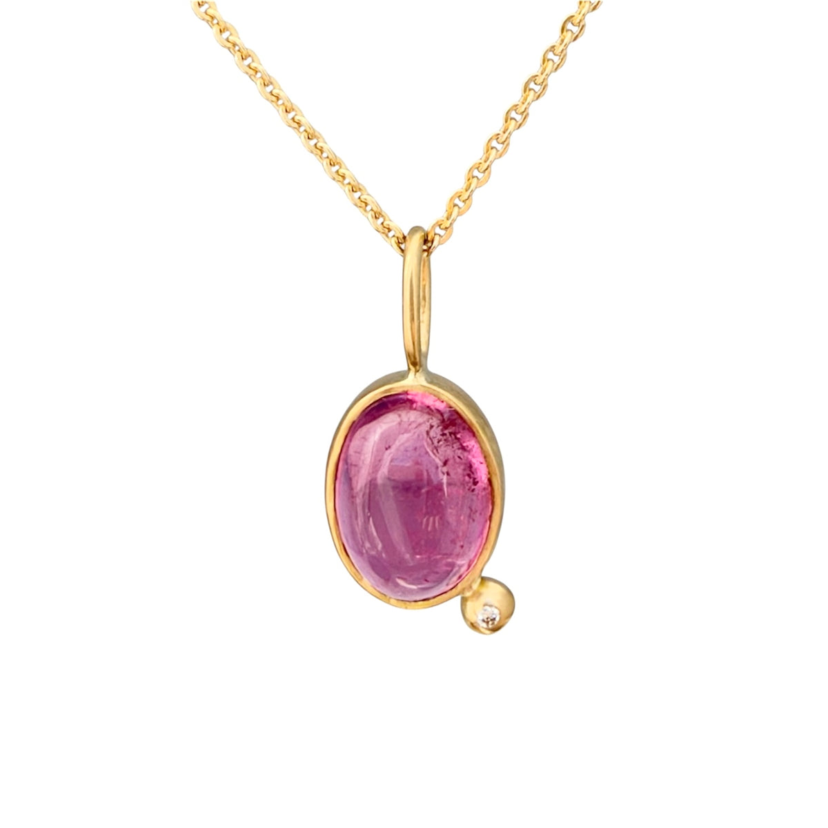 Gem pinker Turmalin Anhänger 18kt Gold