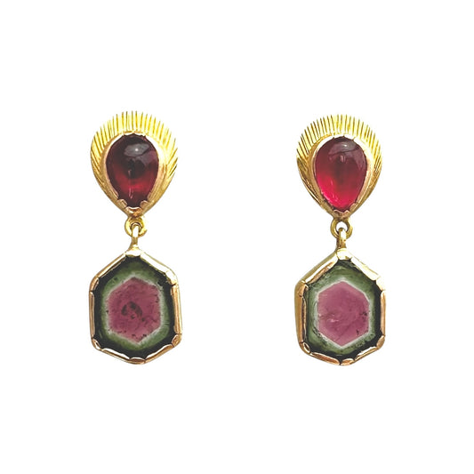 Rainbow Rider Turmalin 18kt Gold Ohrringe