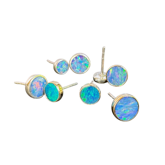 Opal Ohrstecker Australien 18kt/925