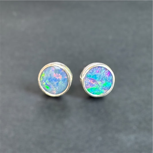 Opal Ohrstecker Australien 18kt/925