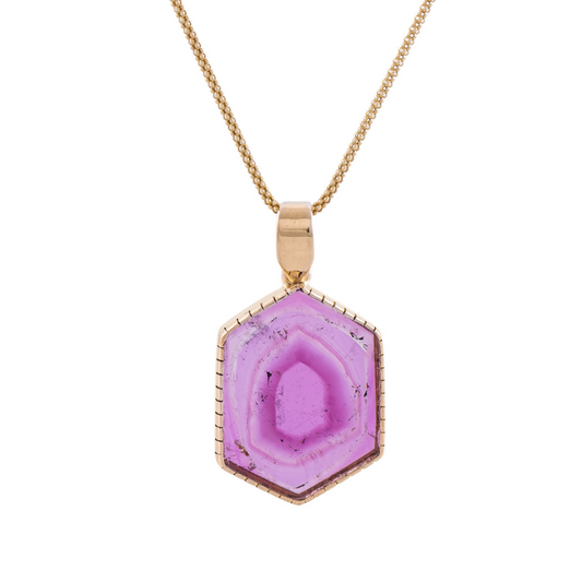 Rubellit Anhänger 18kt Gold