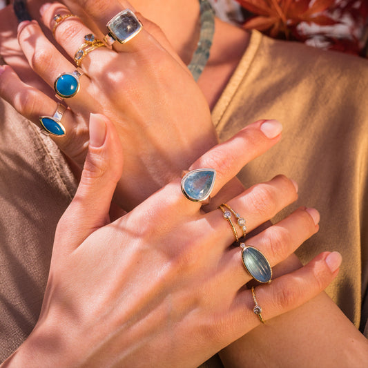 Rani Aquamarin Ring 925/18kt