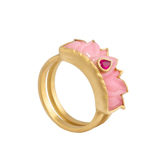 Kamala Peru Opal Ring 22kt. Gold