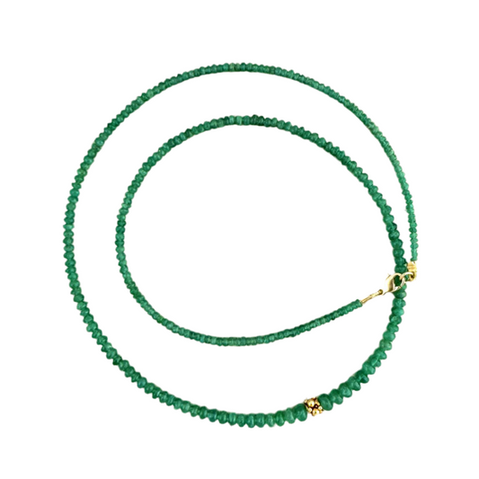 Smaragd Kette | 18kt Gold