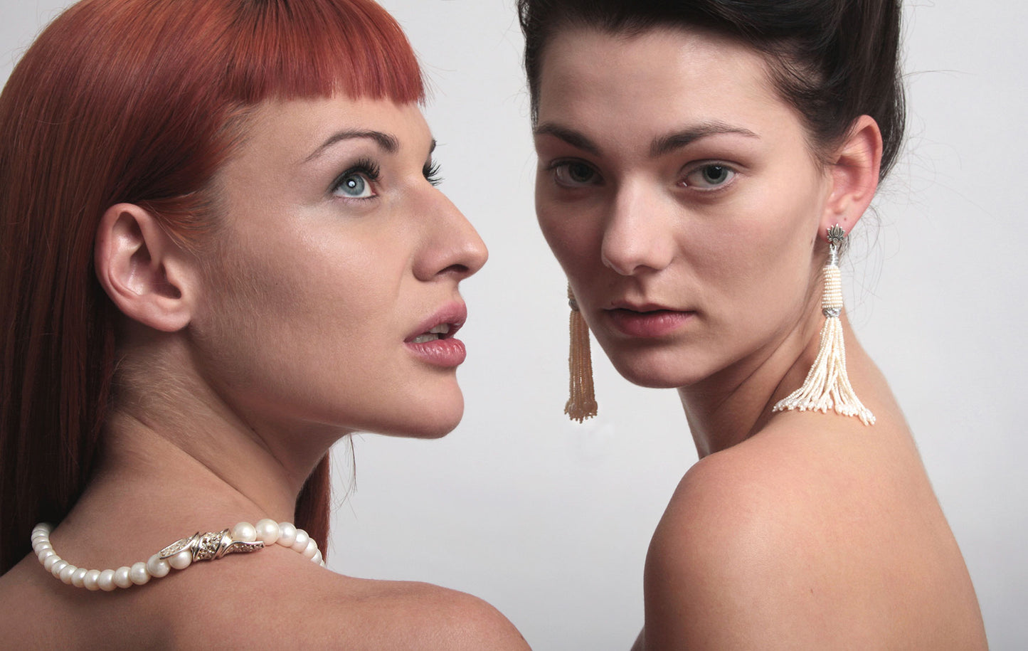 Grießperlen Ohrhänger l rosevergoldet