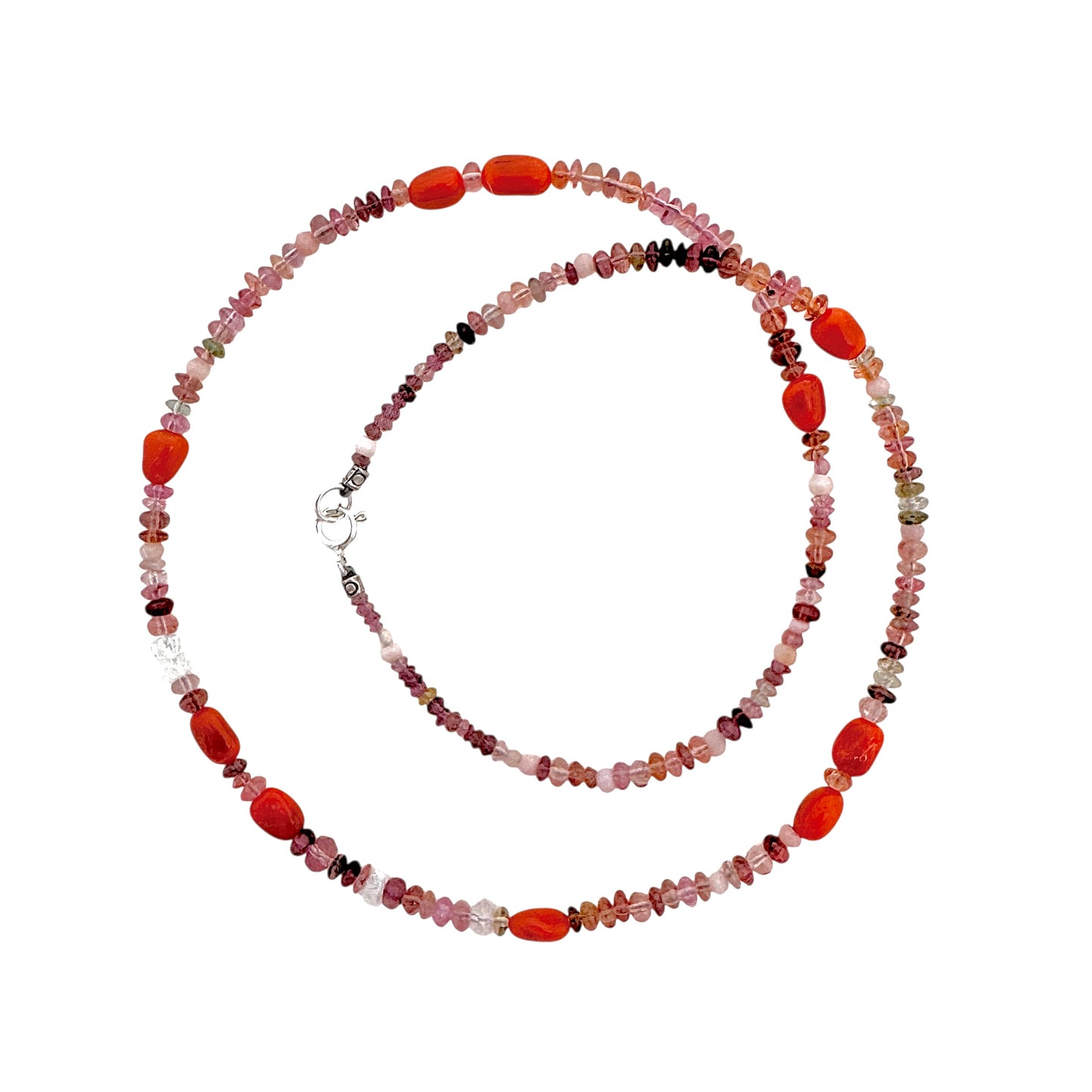 Turmalin mit Koralle Kette