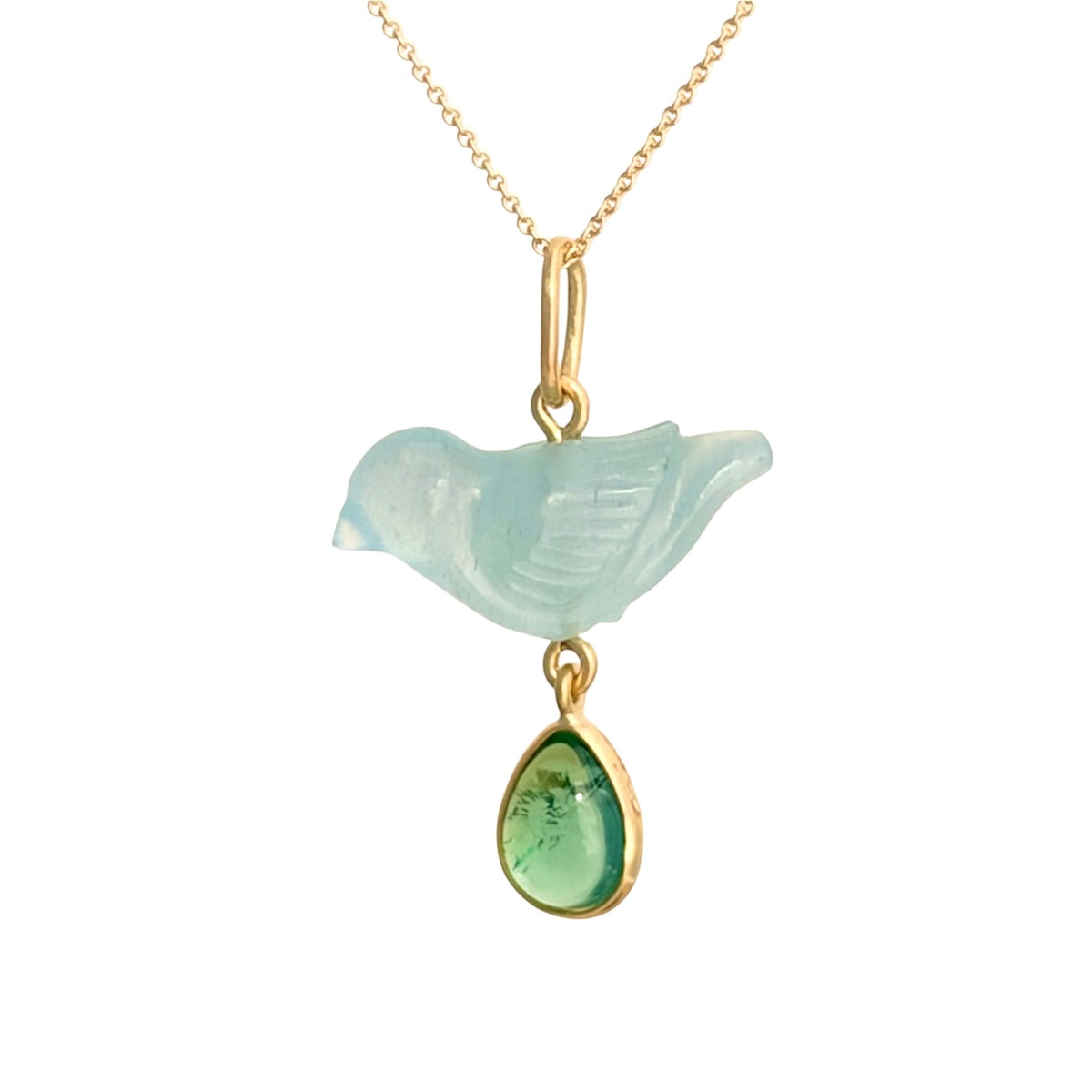 Vögelchen Anhänger 18 kt Gold (2)