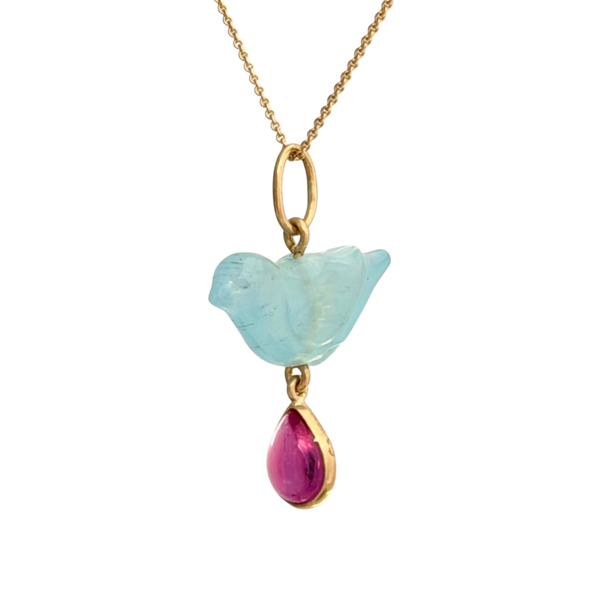 Vögelchen Anhänger 18 kt Gold