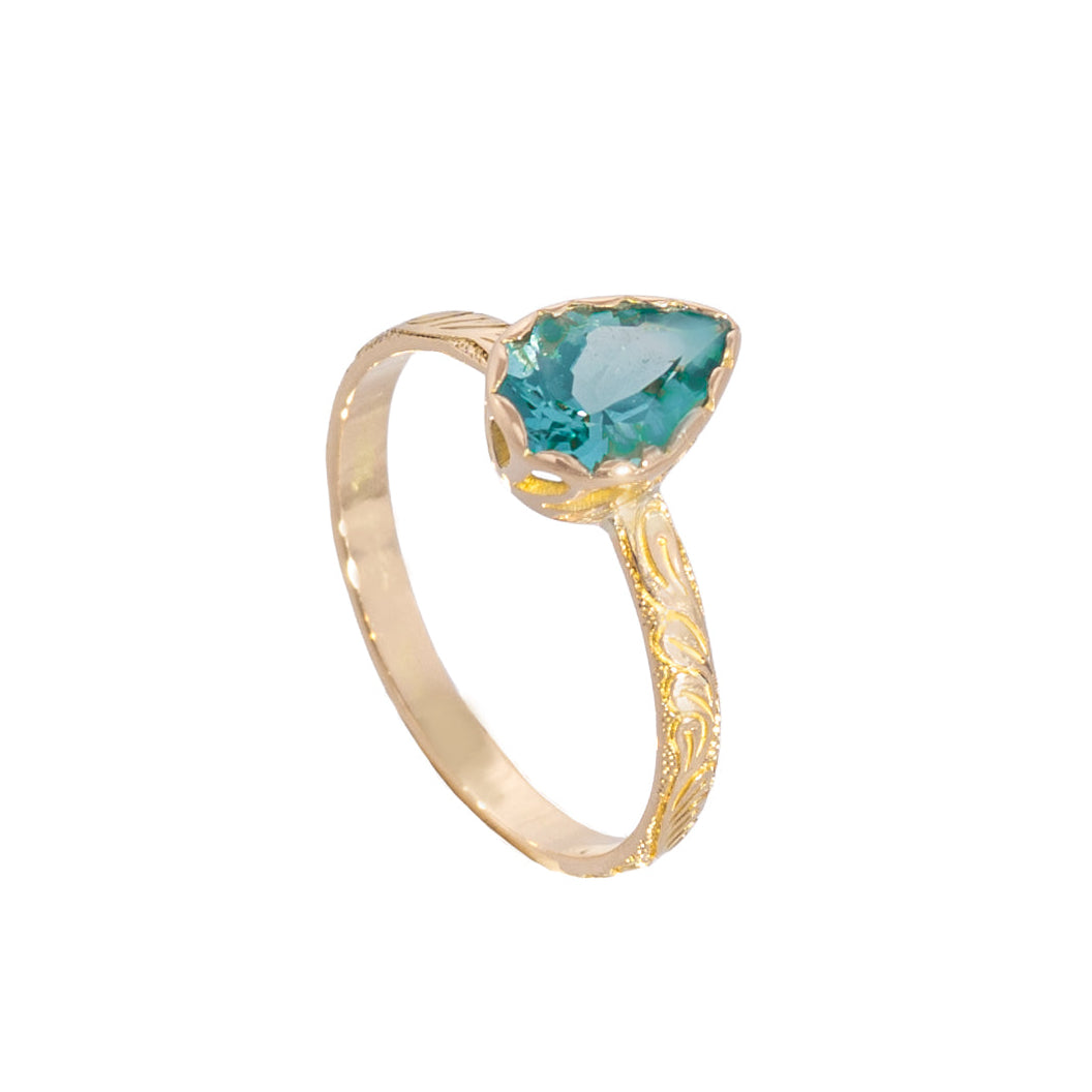 Ary blauer Turmalin Ring 18kt