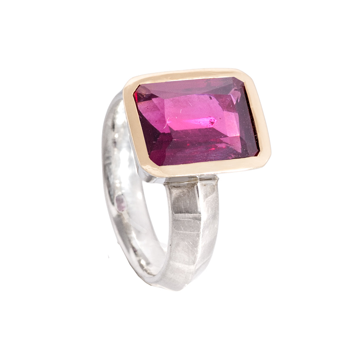 Unico Rhodolith Granat Ring Bicolor
