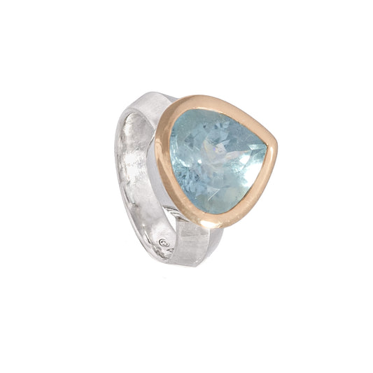 Unico Aquamarin Ring Bicolor