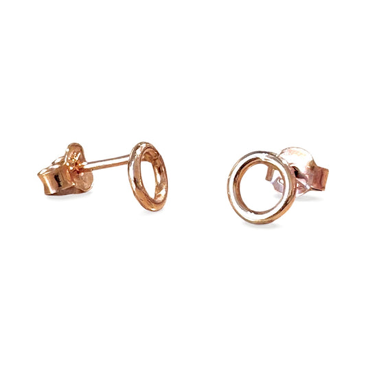 Kreis Ohrstecker 14kt Roségold