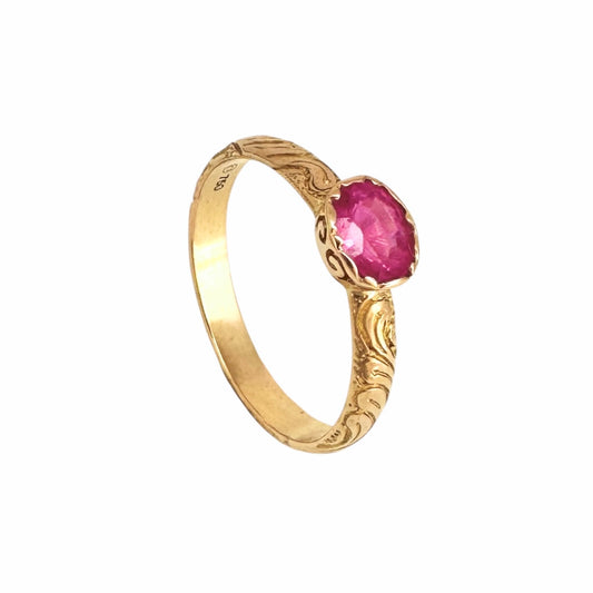 Ary pinker Rubin Ring 18kt