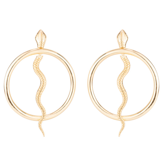 Snake Loop Silber Ohrringe