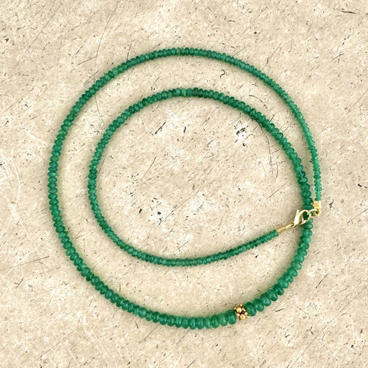 Smaragd Kette | 18kt Gold