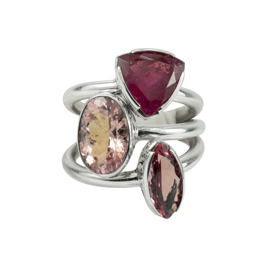 Jalli Turmalin Ring-Set Silber