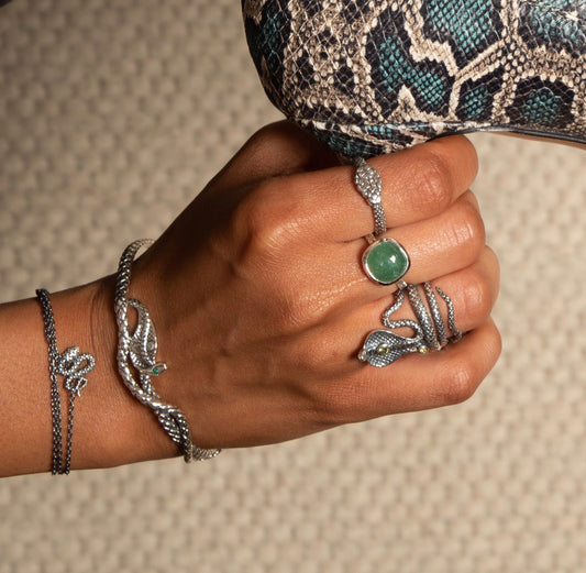 Python Ring L I Silber