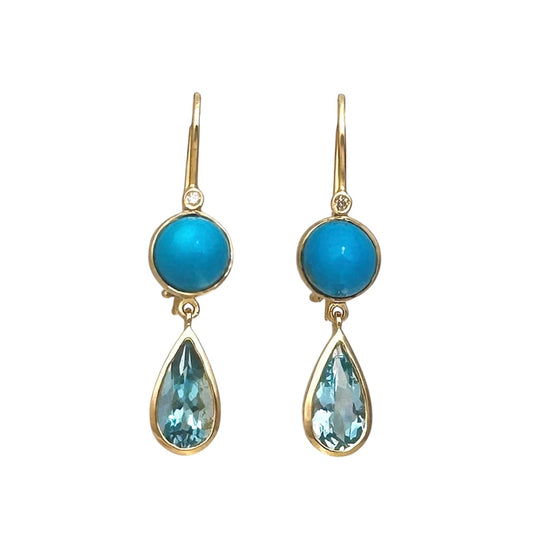 Rainbow Rider Sleeping Beauty Türkis & Aquamarin 18kt Gold