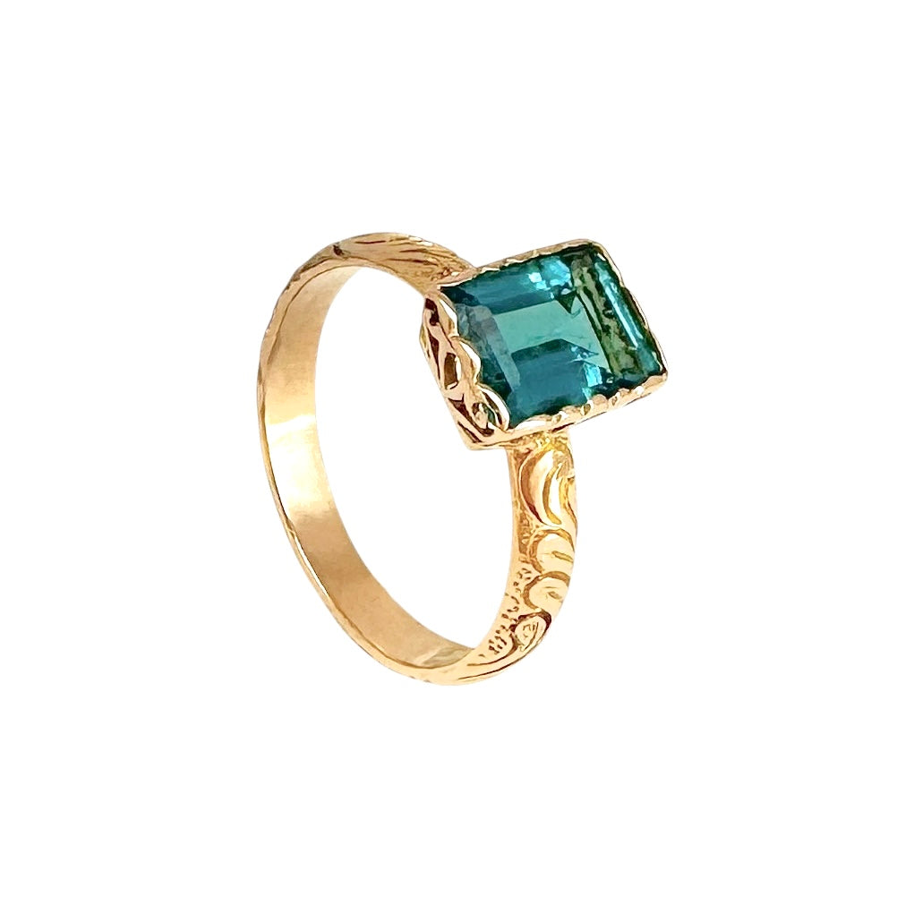 Ary blauer Turmalin Ring 18kt