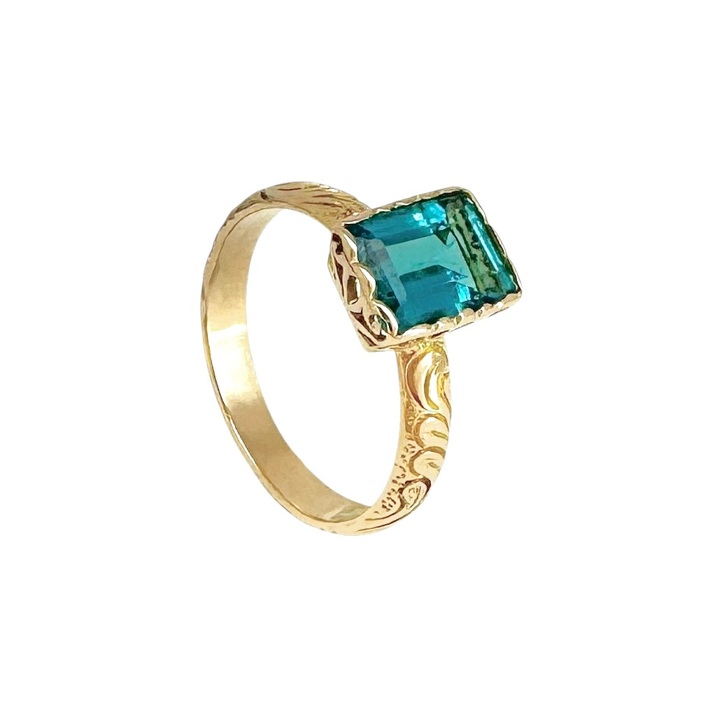 Ary blauer Turmalin Ring 18kt