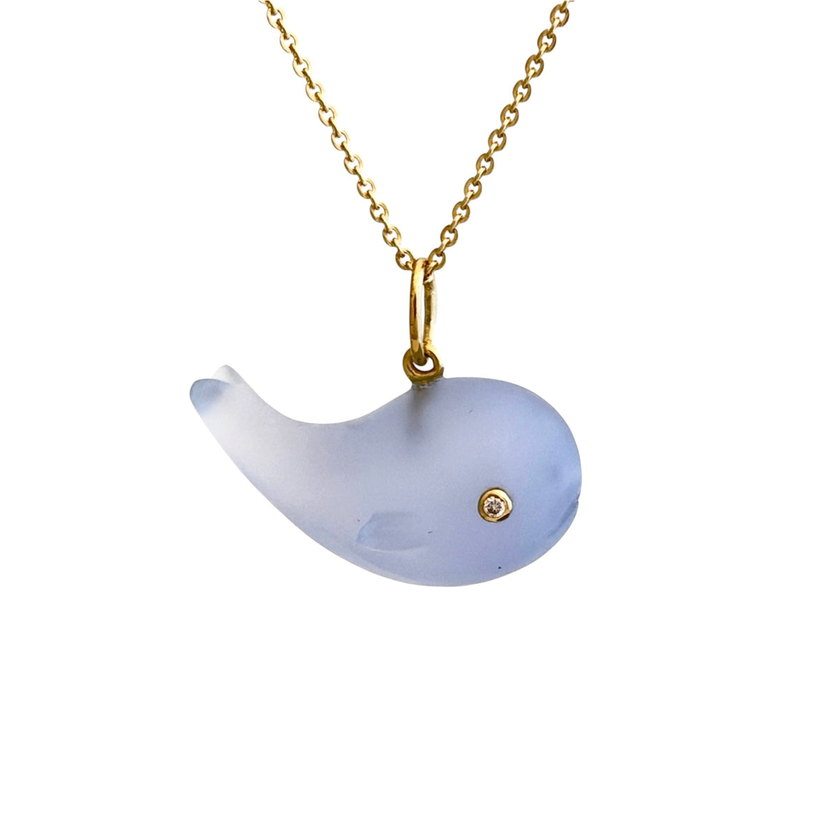Wal Anhänger 18 kt Gold & Diamanten