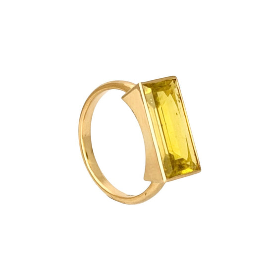 Gelber Turmalin Ring 18kt