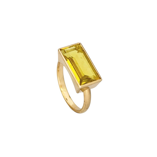 Gelber Turmalin Ring 18kt