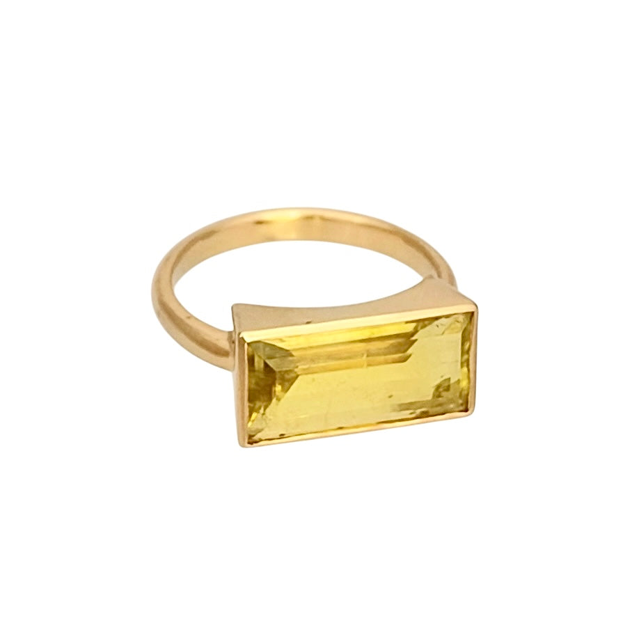 Gelber Turmalin Ring 18kt