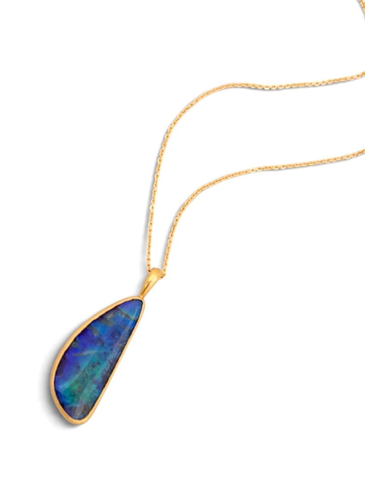 Opal Anhänger 18 kt Gold