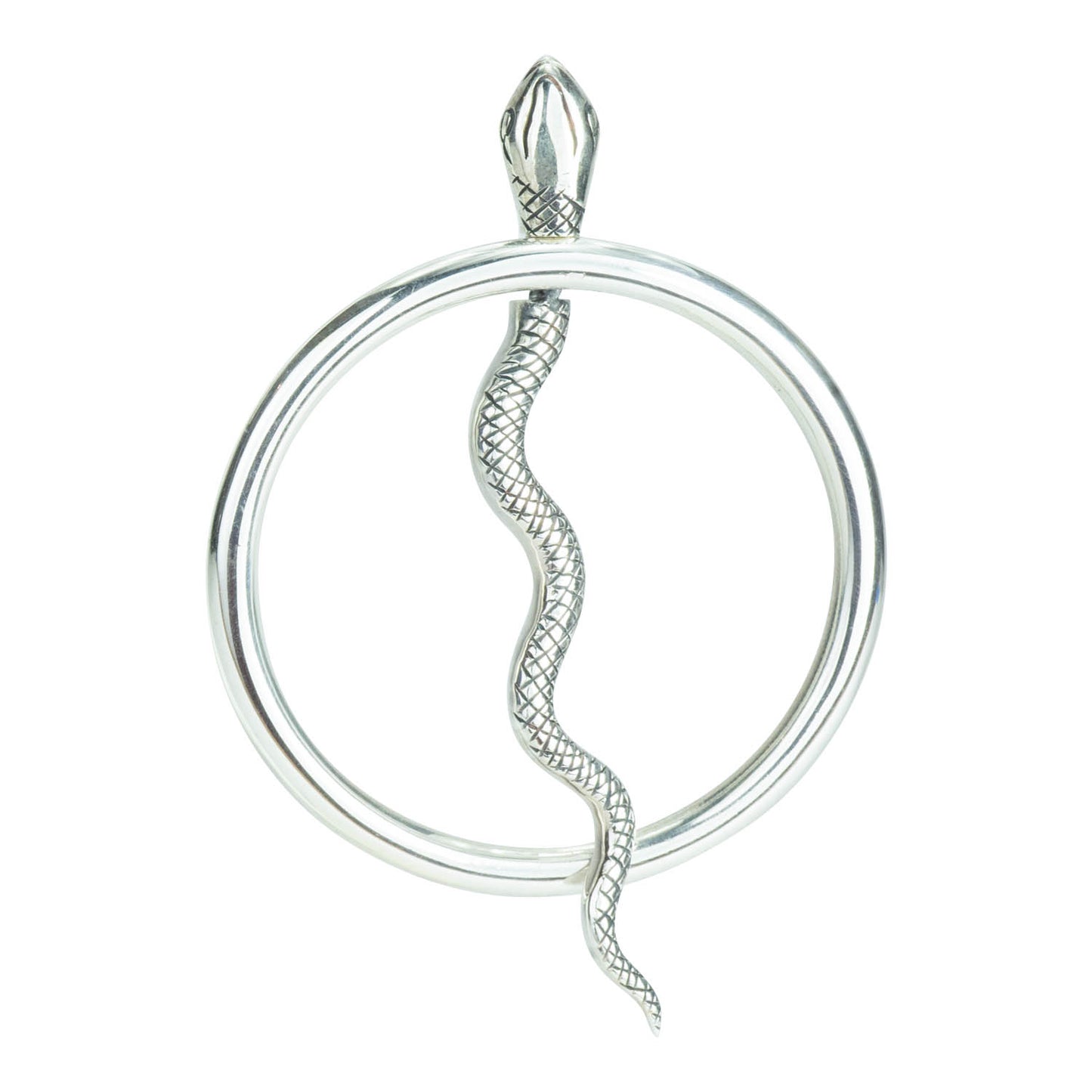 Snake Loop Silber Ohrringe